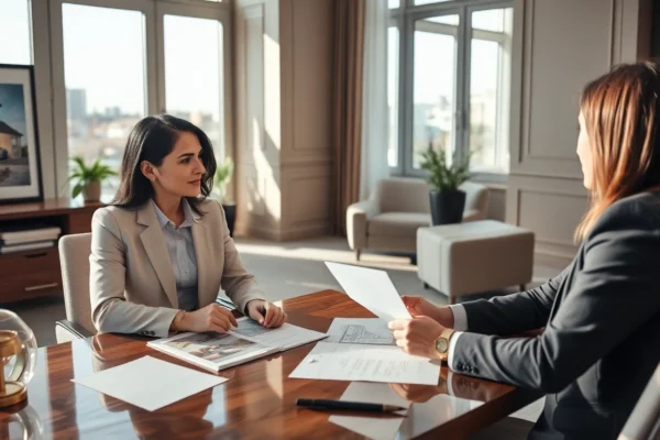 Makler Grevenbroich offers expert property consultation, showcasing professionalism in a modern office setting for successful sales.