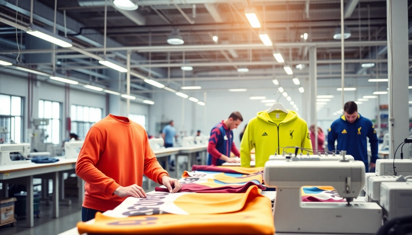 Private Label Custom Sportswear Manufacturer in Pakistan creating custom workout and team apparel with printing and sewing in a modern facility.