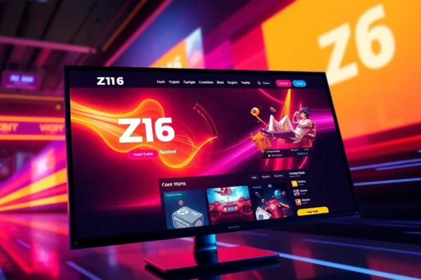 Z16 online gaming platform showcasing secure and fast transactions, attractive game interface