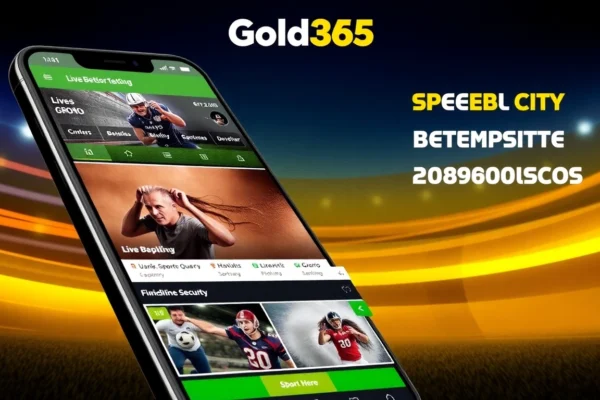 Gold365 app interface demonstrating live sports betting, highlighting ease of use and secure transactions for users.