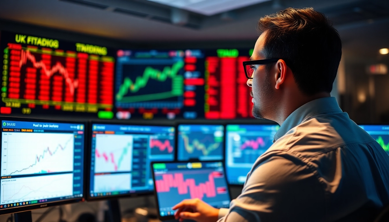 UK Trading Updates and stock market analysis featuring traders reviewing live market data and