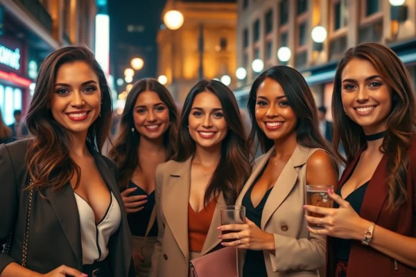 Professional welcoming clients with friendly smiles in stylish outfits for discreet services