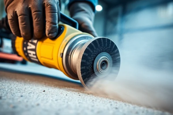 Experienced concrete grinding Birmingham team smooths surfaces with diamond blades for durable