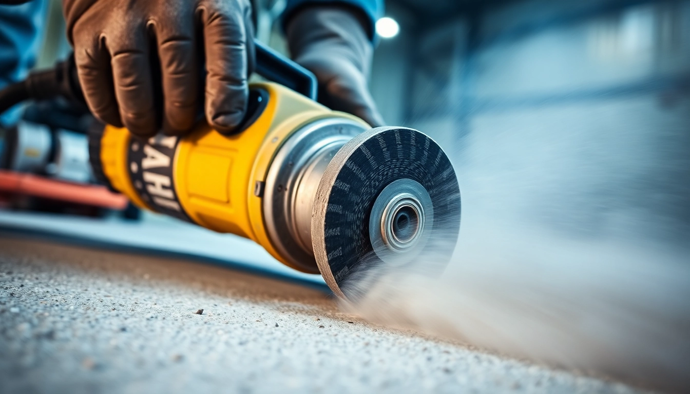 Experienced concrete grinding Birmingham team smooths surfaces with diamond blades for durable