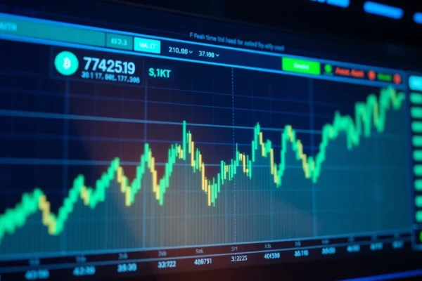 Professional trader analyzing aicoin live market data on a high-tech digital dashboard to