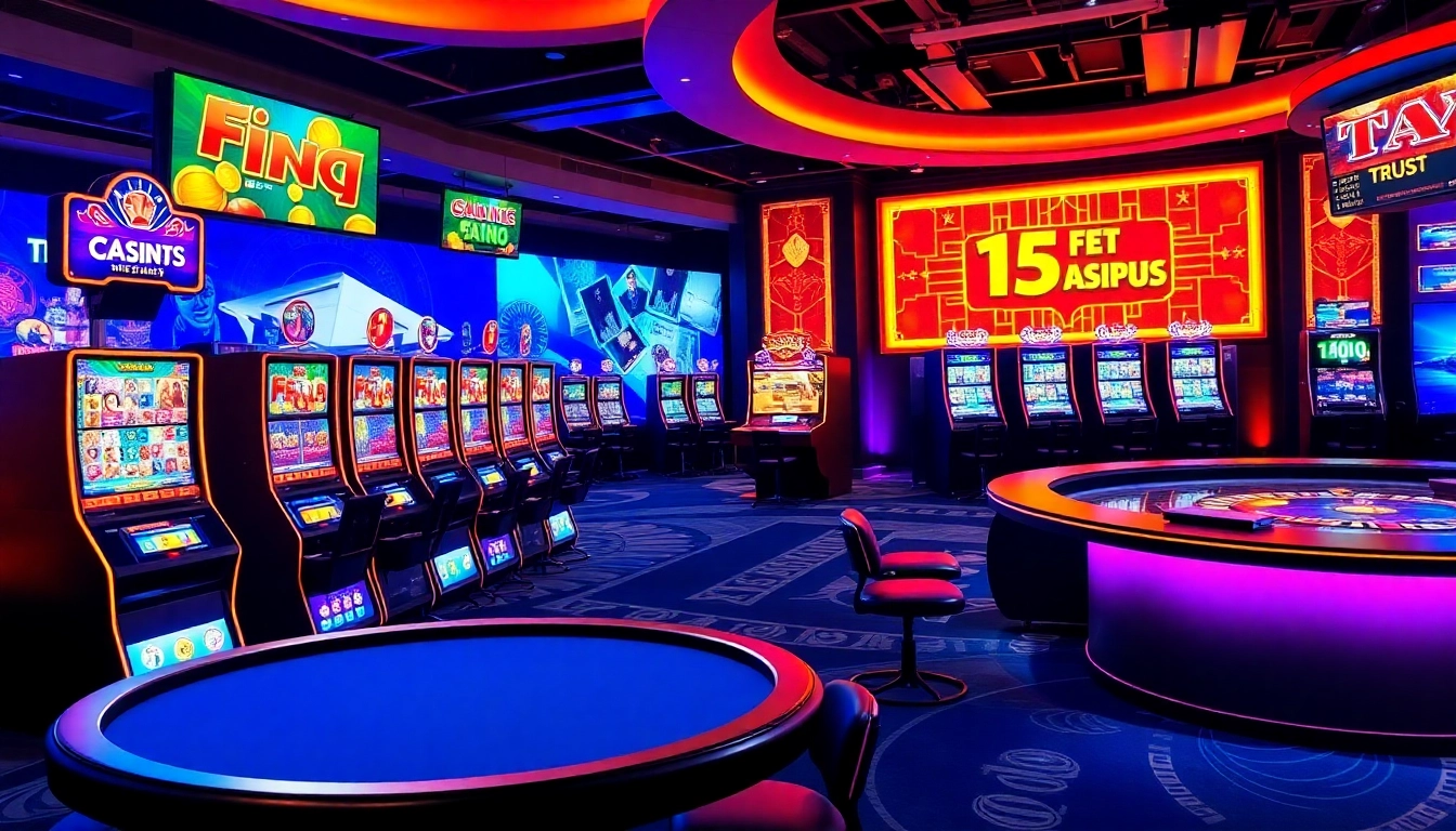 High-quality visual of popular casino siteleri with live dealer, colorful slots, and betting