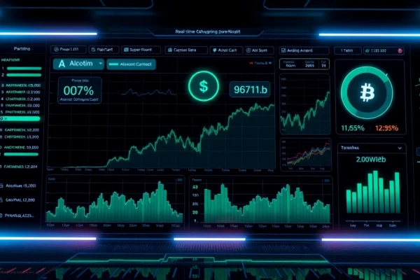 Maximize Your Investments with aicoin: Expert Insights and Market Analysis High-tech aicoin data analytics dashboard showing market trends and live trading charts for