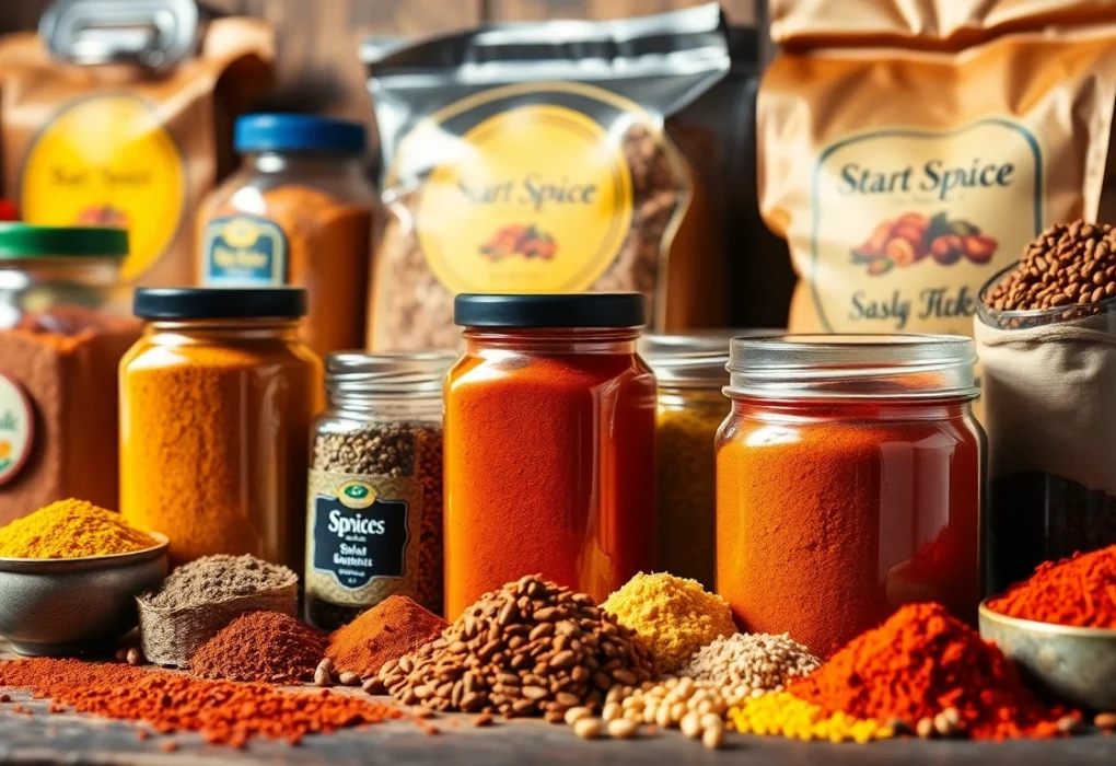 Suppliers showcasing authentic spice products and packaged goods for global export and