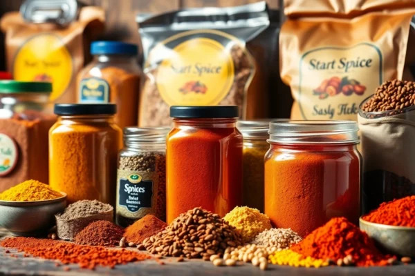 Suppliers showcasing authentic spice products and packaged goods for global export and
