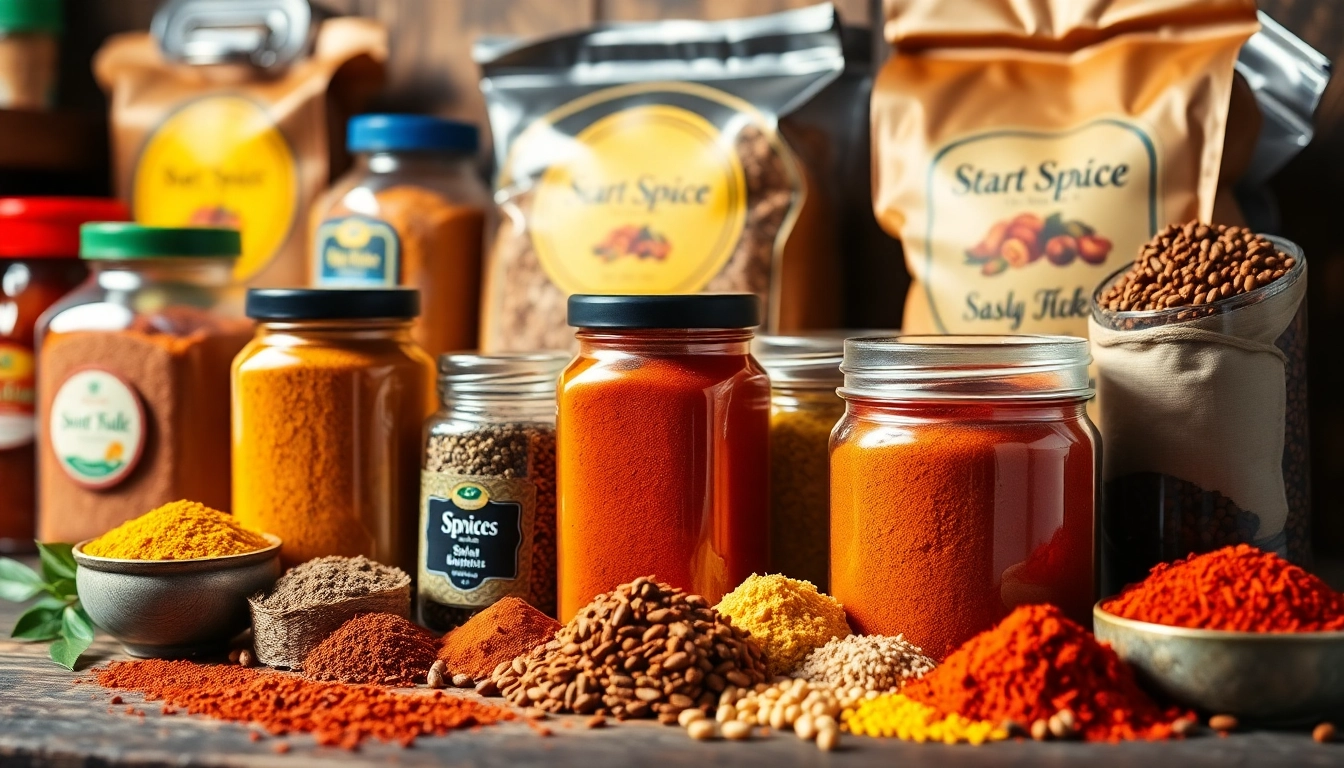 Suppliers showcasing authentic spice products and packaged goods for global export and