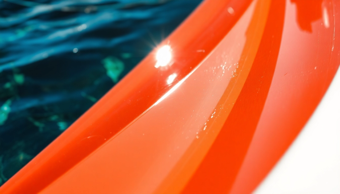 Boots Versiegelung application demonstrating high-gloss protective coating on boat surface for